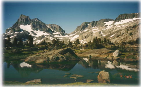 Mt.Ritter & North Gracier Pass from Iland Pass-JMT